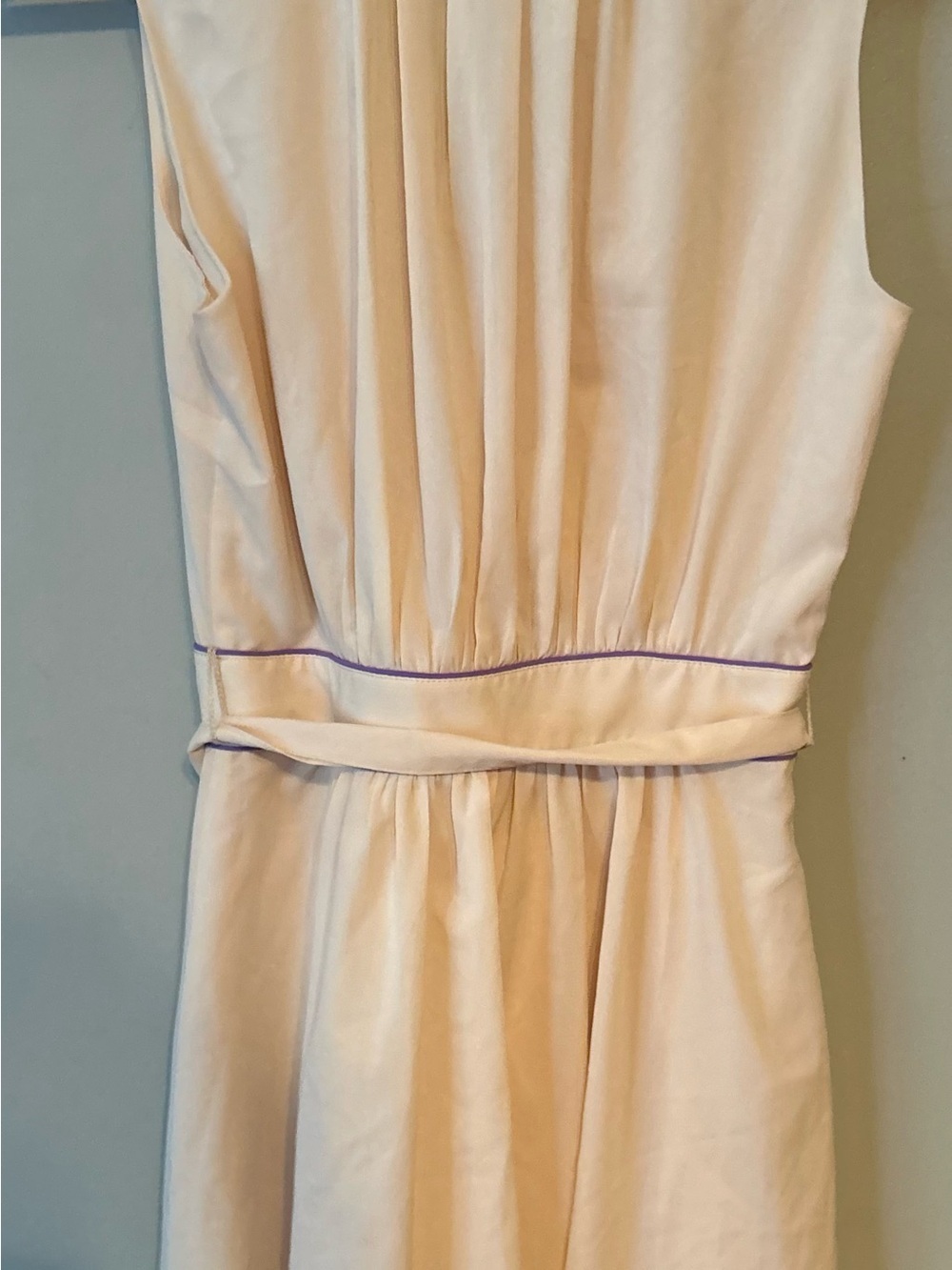✌️4 for $20✌️ Pink martini Shirt Dress with Contrast Piping in Light Beige - Picture 3 of 15
